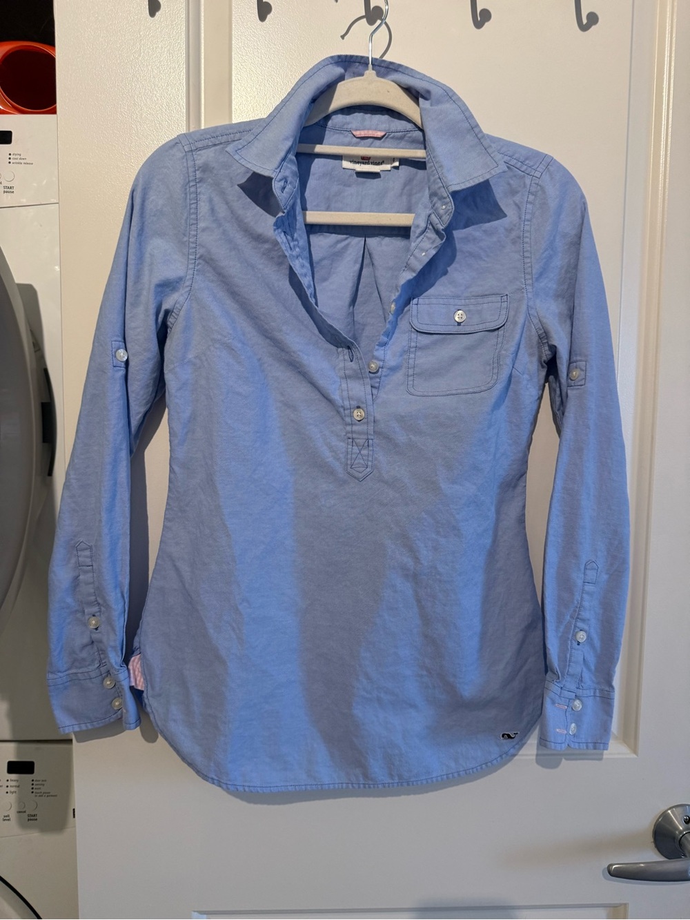 Vineyard Vines Light Blue Button-Front Popover Shirt - Picture 2 of 8
